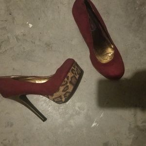 Burgundy heels
